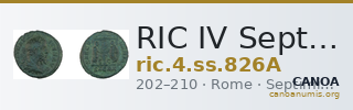 RIC IV Septimius Severus 826A — CANOA