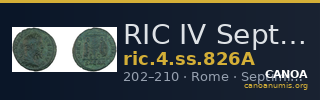 RIC IV Septimius Severus 826A — CANOA