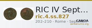 RIC IV Septimius Severus 827 — CANOA