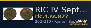 RIC IV Septimius Severus 827 — CANOA
