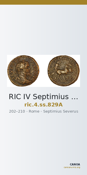 RIC IV Septimius Severus 829A — CANOA