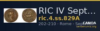 RIC IV Septimius Severus 829A — CANOA
