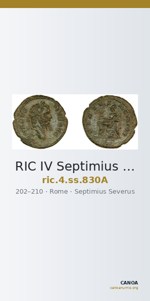 RIC IV Septimius Severus 830A — CANOA