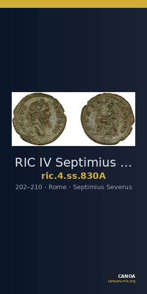 RIC IV Septimius Severus 830A — CANOA