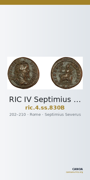 RIC IV Septimius Severus 830B — CANOA