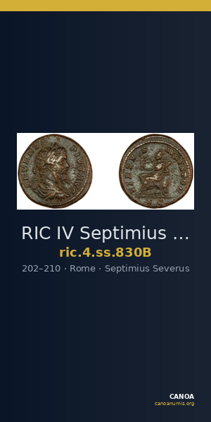 RIC IV Septimius Severus 830B — CANOA