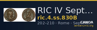 RIC IV Septimius Severus 830B — CANOA