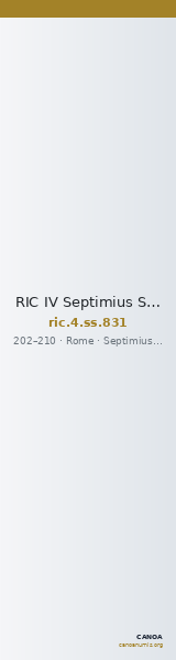 RIC IV Septimius Severus 831 — CANOA