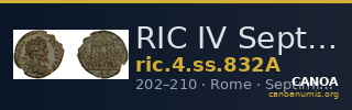 RIC IV Septimius Severus 832A — CANOA