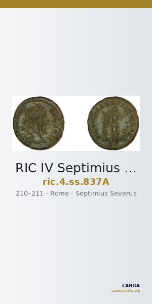 RIC IV Septimius Severus 837A — CANOA