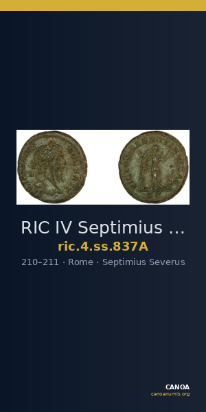 RIC IV Septimius Severus 837A — CANOA