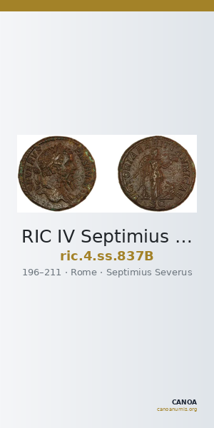 RIC IV Septimius Severus 837B — CANOA