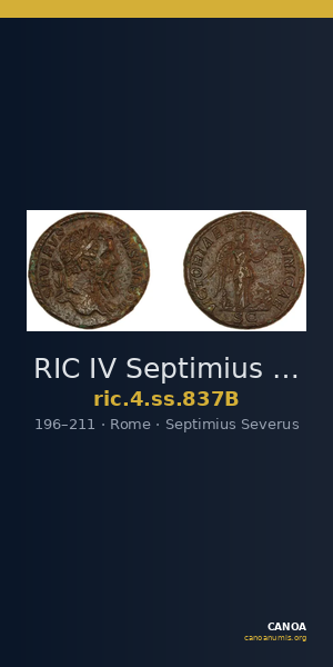 RIC IV Septimius Severus 837B — CANOA