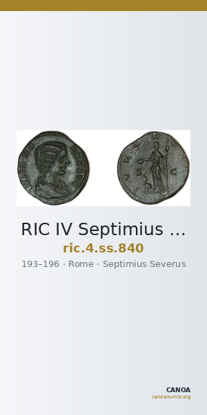 RIC IV Septimius Severus 840 — CANOA