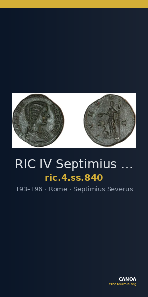 RIC IV Septimius Severus 840 — CANOA