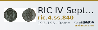 RIC IV Septimius Severus 840 — CANOA