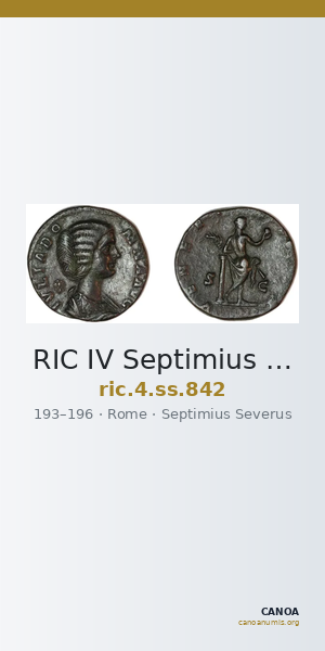 RIC IV Septimius Severus 842 — CANOA