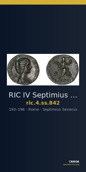 RIC IV Septimius Severus 842 — CANOA