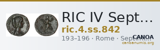 RIC IV Septimius Severus 842 — CANOA