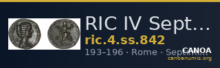 RIC IV Septimius Severus 842 — CANOA