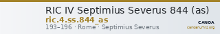 RIC IV Septimius Severus 844 (as) — CANOA