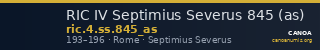 RIC IV Septimius Severus 845 (as) — CANOA