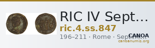 RIC IV Septimius Severus 847 — CANOA