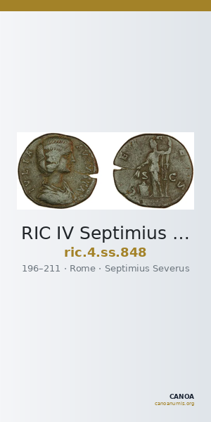 RIC IV Septimius Severus 848 — CANOA