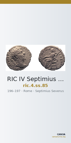 RIC IV Septimius Severus 85 — CANOA