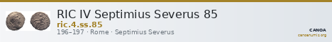 RIC IV Septimius Severus 85 — CANOA
