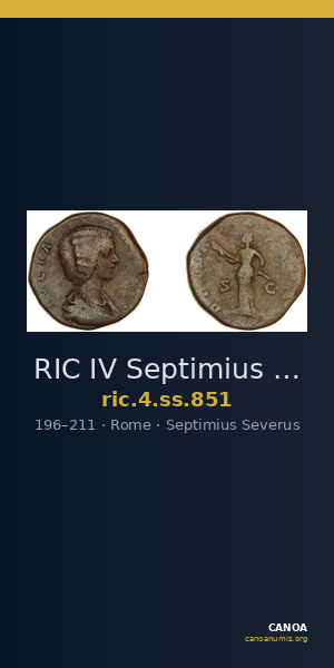 RIC IV Septimius Severus 851 — CANOA