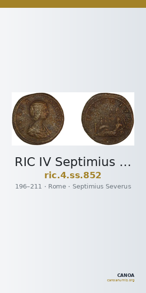 RIC IV Septimius Severus 852 — CANOA