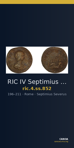 RIC IV Septimius Severus 852 — CANOA