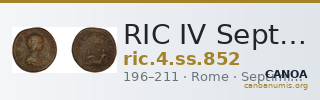 RIC IV Septimius Severus 852 — CANOA