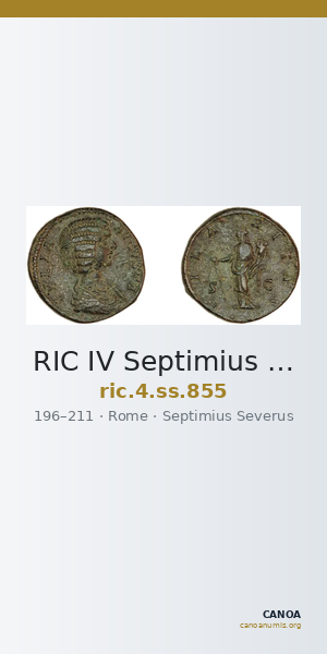 RIC IV Septimius Severus 855 — CANOA
