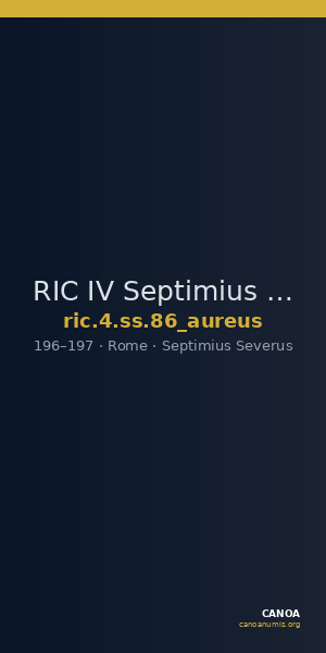 RIC IV Septimius Severus 86 (aureus) — CANOA