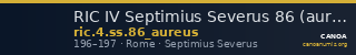 RIC IV Septimius Severus 86 (aureus) — CANOA