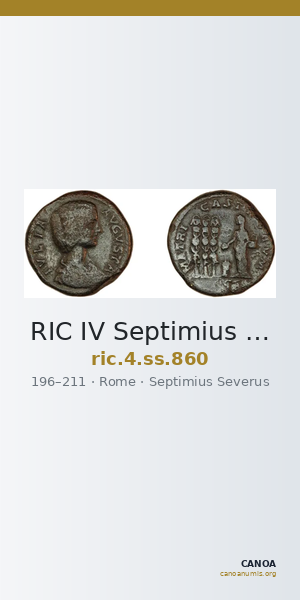 RIC IV Septimius Severus 860 — CANOA