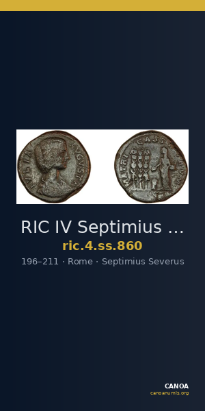 RIC IV Septimius Severus 860 — CANOA