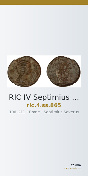 RIC IV Septimius Severus 865 — CANOA