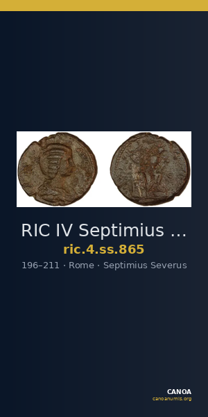 RIC IV Septimius Severus 865 — CANOA