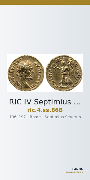 RIC IV Septimius Severus 86B — CANOA