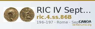 RIC IV Septimius Severus 86B — CANOA