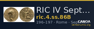 RIC IV Septimius Severus 86B — CANOA