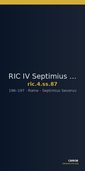 RIC IV Septimius Severus 87 — CANOA