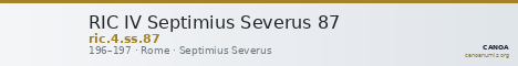 RIC IV Septimius Severus 87 — CANOA