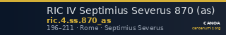 RIC IV Septimius Severus 870 (as) — CANOA