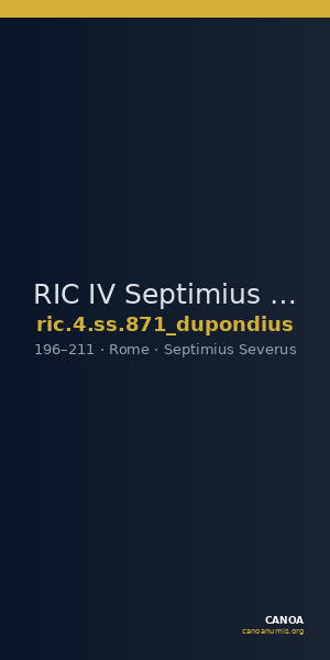 RIC IV Septimius Severus 871 (dupondius) — CANOA