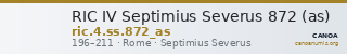 RIC IV Septimius Severus 872 (as) — CANOA