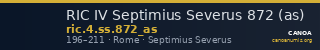 RIC IV Septimius Severus 872 (as) — CANOA